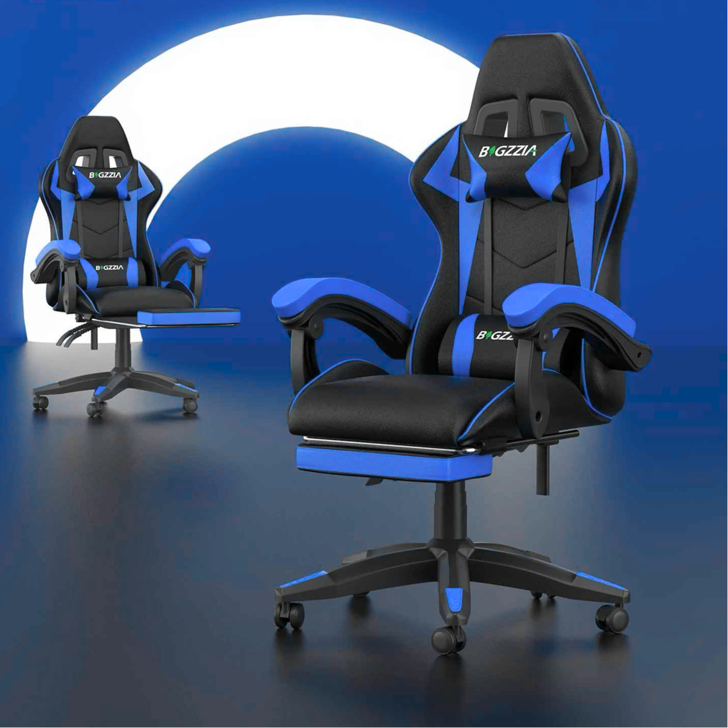 chaise de bureau ergonomique pour gamer couleur bleue