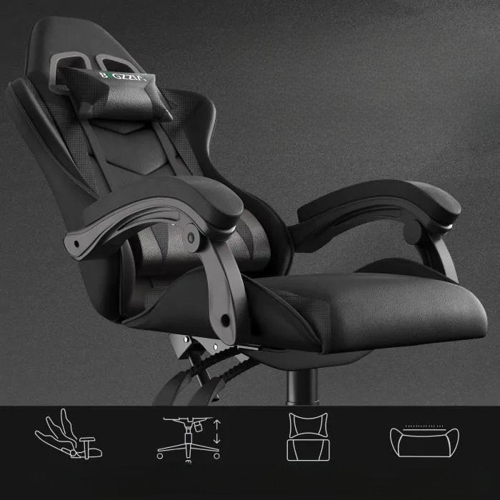 Chaises de bureau - OfficeGamingChair™ - Noir - Mon bureau, mon confort