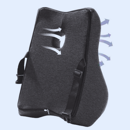 coussin lombaire tissu respirant circulation d'air