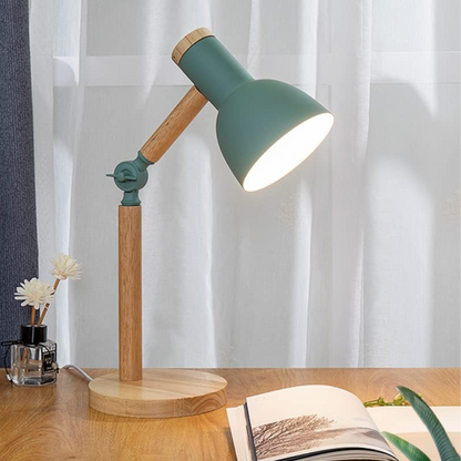 lampe de bureau couleur vert menthe sur bureau
