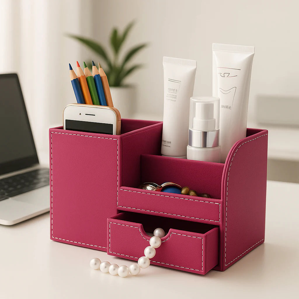 organisateur de bureau rose polyvalent