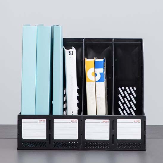 rangement pour bureau avec espaces pour étiquettes personnalisables