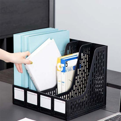 rangement pour bureau couleur noire quatre compartiments spacieux 