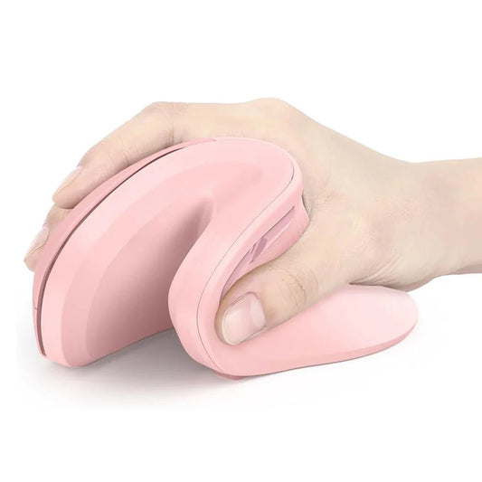 Souris ergonomique verticale - VioMatic™ - Rose - Mon bureau, mon confort