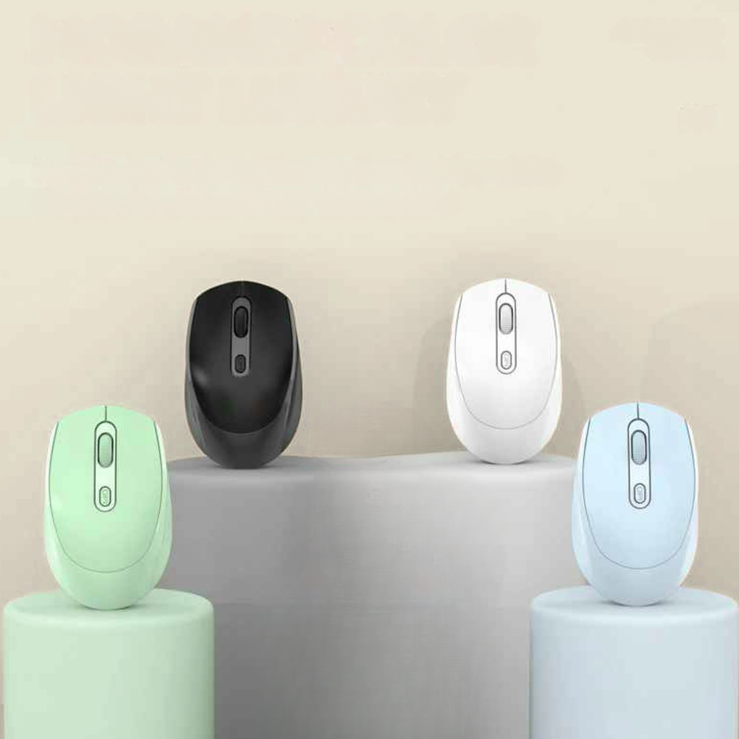souris sans fil bluetooth différents coloris sur présentoir