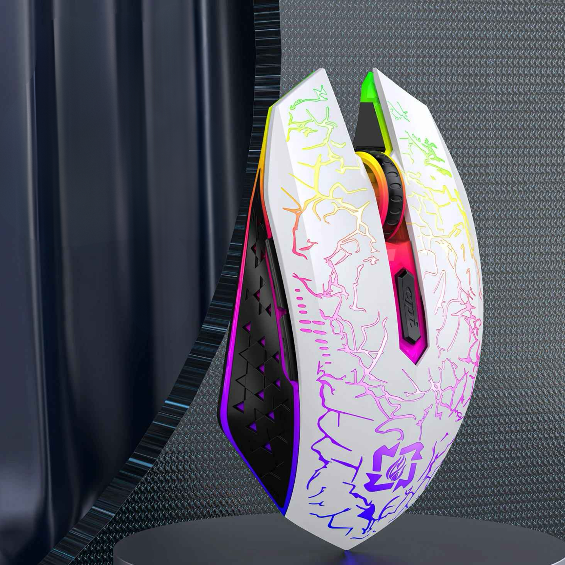 souris sans fil gamer couleur blanche