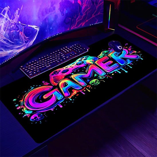 tapis de souris pour gamer​ dans décor gaming
